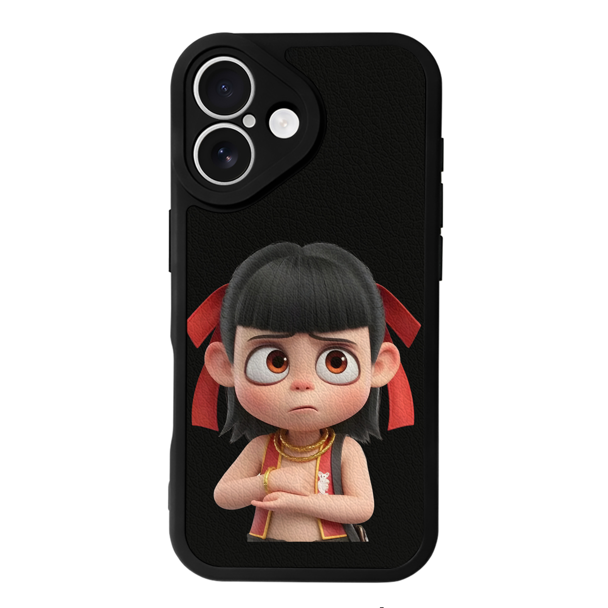 （画像用） Ne Zha 2 ナタ 魔童の大暴れ 【iPhone 16シリーズ対応】シリコンスマホケース（レザー調） 材質：シリコン